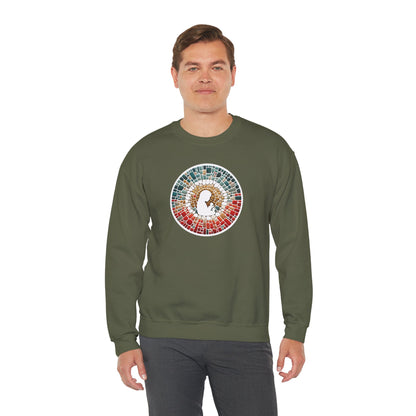 Unisex Sweatshirt with Colorful Christmas Mosaic Graphic | Comfortable and Stylish Clothing