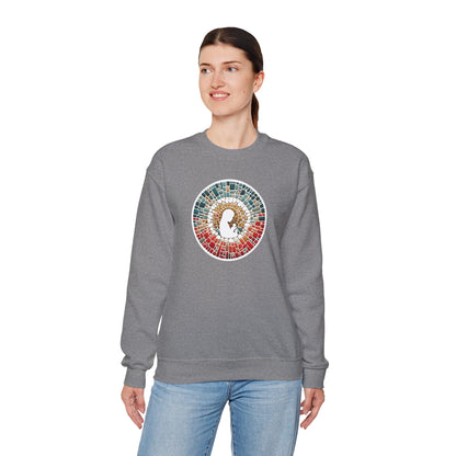 Unisex Sweatshirt with Colorful Christmas Mosaic Graphic | Comfortable and Stylish Clothing