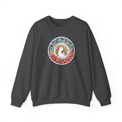 Unisex Sweatshirt with Colorful Christmas Mosaic Graphic | Comfortable and Stylish Clothing