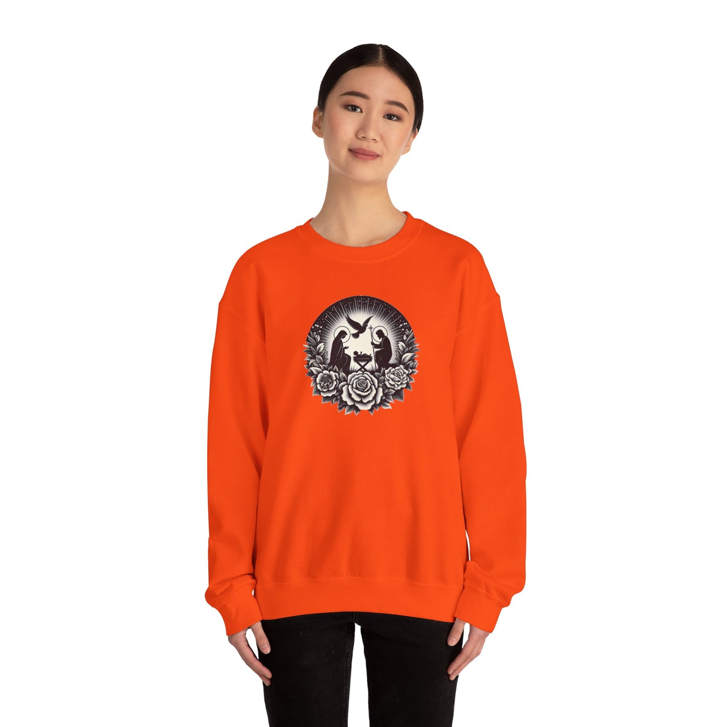 Floral Nativity Unisex Sweatshirt