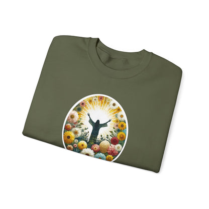 Christian Easter Sweatshirt - Glorious Jesus Triumphing Over Death