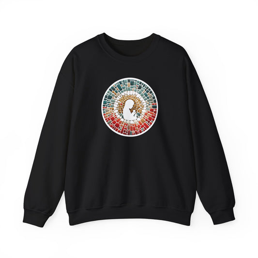 Unisex Sweatshirt with Colorful Christmas Mosaic Graphic | Comfortable and Stylish Clothing