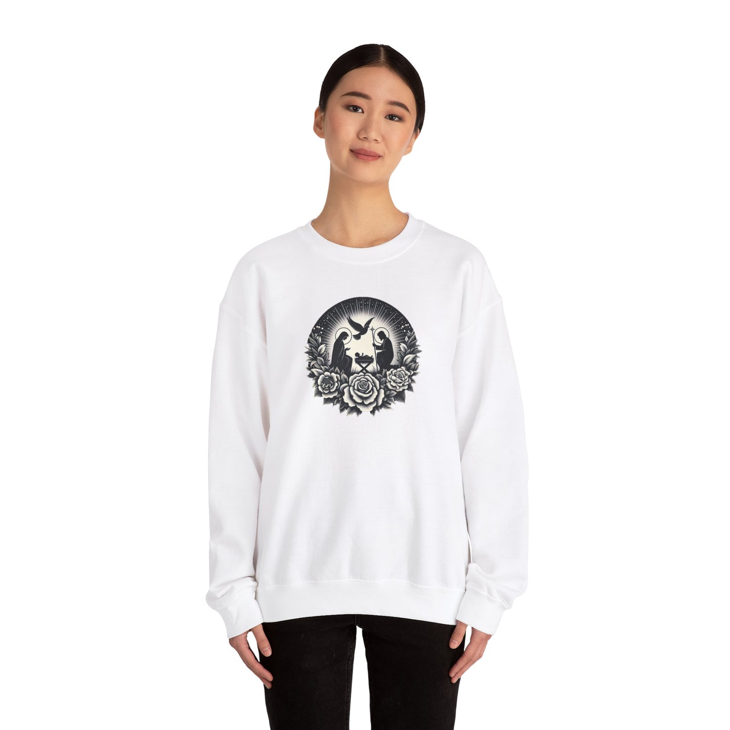 Floral Nativity Unisex Sweatshirt